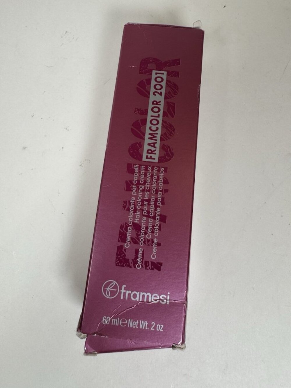 FRAMESI Framcolor 2001 Permanent Cream Hair Color HTF 7NP Medium Blonde New